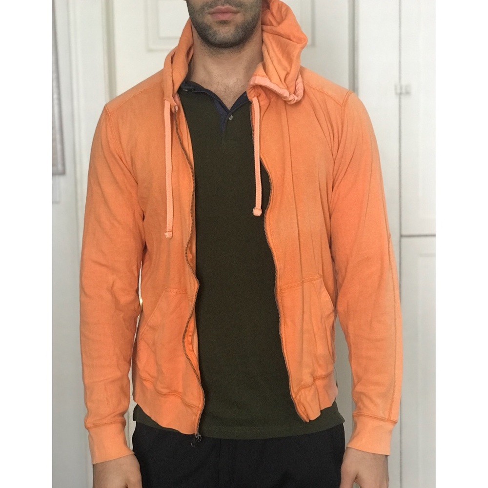 Men’s vintage Calvin Klein zip-up hoodie orange